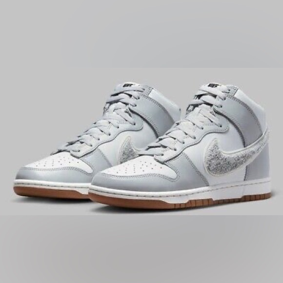 Nike Shoes - Nike Dunk Hi Retro University Light Smoke Grey